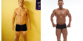 Matt gained 44 pounds.
